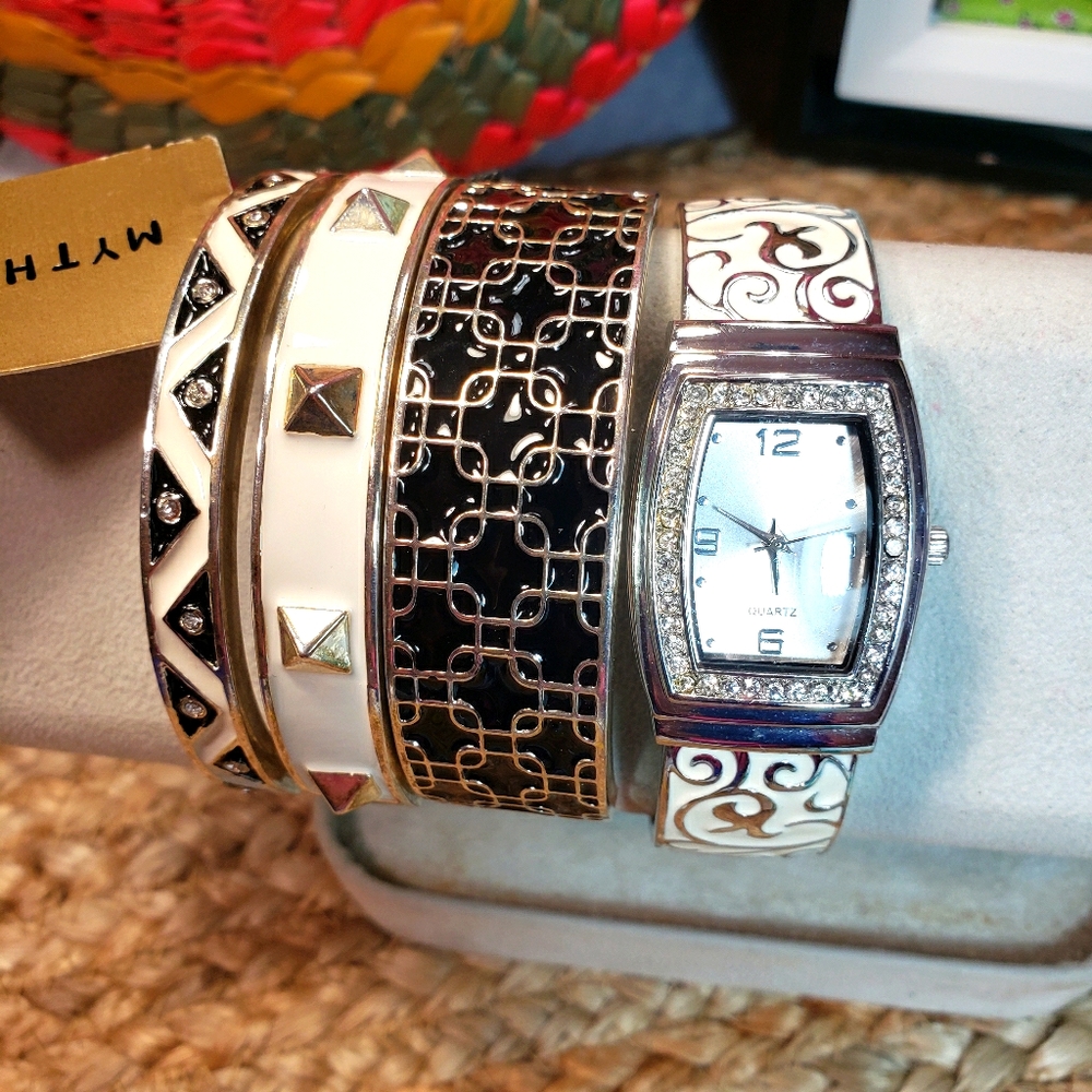 4pc lot- 1 watch & 3 bracelets